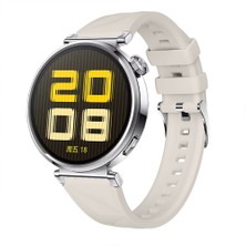 Sneezy Huawei Watch Gt4 41MM Ile Uyumlu Prism Metal Tokalı Soft Yumuşak Silikon Kordon