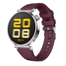 Sneezy Huawei Watch Gt4 41MM Ile Uyumlu Prism Metal Tokalı Soft Yumuşak Silikon Kordon