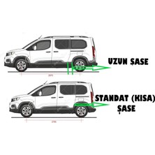 Omsa Berlingo ''Kısa Şase'' 2019 2024 Araca Özel Nevada Siyah  Yan Basamak