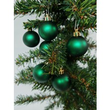 Arminow 4 cm Mat Yeşil Renk Yılbaşı Ağaç Süsleme Topları 6'lı Paket - YIL056