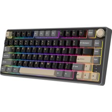 Royal Kludge R75 75% Kablolu Us Gaming Klavye (Siyah-Gri)