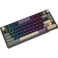 Royal Kludge R75 75% Kablolu Us Gaming Klavye (Siyah-Gri)