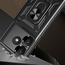 Vendas Xiaomi Poco F6 Kılıf Magnetik Standlı Kamera Korumalı Zore Sürgülü Vega Kapak