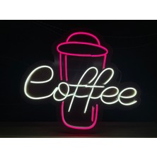 Disa Neon LED Tabela Dekoratif Aydınlatma -Coffee, 50X45CM-