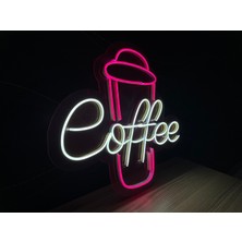 Disa Neon LED Tabela Dekoratif Aydınlatma -Coffee, 50X45CM-