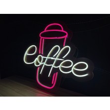Disa Neon LED Tabela Dekoratif Aydınlatma -Coffee, 50X45CM-