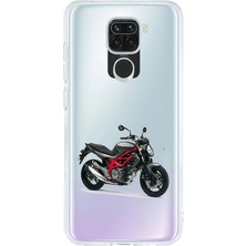 Zeyno Xiaomi Redmi Note 9 Uyumlu Şık Motosiklet  Desenli Silikon Kılıf