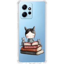 Zeyno Xiaomi Redmi Note 12 4g Uyumlu Kitap Sever Küçük Kız  Desenli Silikon Kılıf