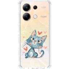 Zeyno Xiaomi Redmi Note 13 4g Uyumlu Kalpli Kedi  Desenli Silikon Kılıf