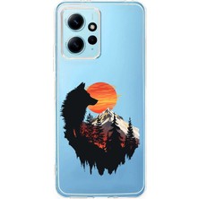 Zeyno Xiaomi Redmi 12 Uyumlu Kurt Günbatımı  Desenli Silikon Kılıf
