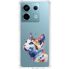 Zeyno Xiaomi Redmi Note 13 Pro 5g Uyumlu Uzaylı Kedi  Desenli Silikon Kılıf