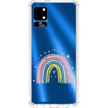 Zeyno Reeder S19 Max Uyumlu Pastel Gökkuşağı  Desenli Silikon Kılıf