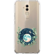 Zeyno Huawei Mate 20 Lite Uyumlu Ay Çemberi  Desenli Silikon Kılıf