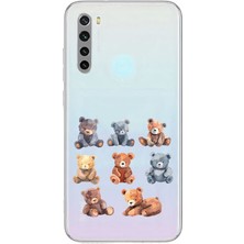Zeyno Xiaomi Redmi Note 8 Uyumlu Sevimli Ayılar  Desenli Silikon Kılıf