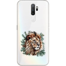 Zeyno Oppo A5 2020 Uyumlu Yüce Aslan  Desenli Silikon Kılıf