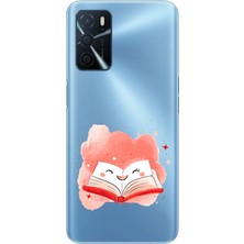 Zeyno Oppo A55 Uyumlu Kitap Dostu  Desenli Silikon Kılıf