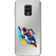 Zeyno Xiaomi Redmi Note 9 Pro Uyumlu Renkli Tenisçi  Desenli Silikon Kılıf