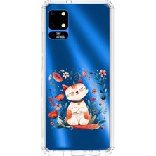 Zeyno Reeder S19 Max Uyumlu Sonbahar Kedisi  Desenli Silikon Kılıf