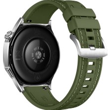 Sneezy Huawei Watch Gt5 Pro 46MM ile Uyumlu Metal Tokalı Dikiş Detaylı Şık Dokuma Silikon Kordon