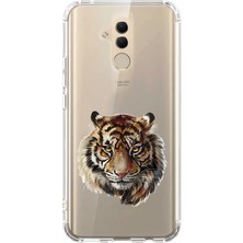 Zeyno Huawei Mate 20 Lite Uyumlu Kaplan Bakışı  Desenli Silikon Kılıf