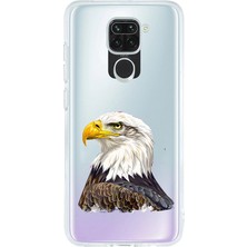Zeyno Xiaomi Redmi Note 9 Uyumlu Kartal Gücü  Desenli Silikon Kılıf