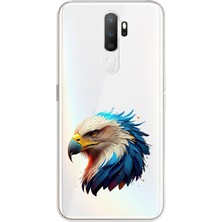 Zeyno Oppo A9 2020 Uyumlu Kartal Gücü  Desenli Silikon Kılıf