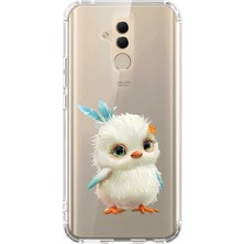 Zeyno Huawei Mate 20 Lite Uyumlu Sevimli Kuş  Desenli Silikon Kılıf
