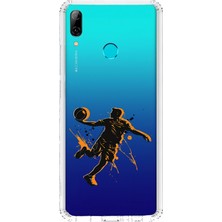 Zeyno Huawei P Smart 2019 Uyumlu Basketbolcu Atlayış  Desenli Silikon Kılıf