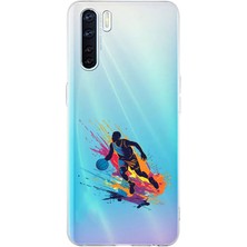 Zeyno Oppo Reno 3 Uyumlu Basketbolcu  Desenli Silikon Kılıf