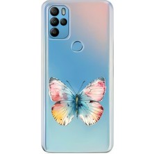 Zeyno General Mobile Gm 21 Pro Uyumlu Pastel Kelebek  Desenli Silikon Kılıf