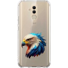 Zeyno Huawei Mate 20 Lite Uyumlu Kartal Gücü  Desenli Silikon Kılıf