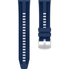 Sneezy Huawei Watch Gt5 Pro 46MM ile Uyumlu Metal Tokalı Dikiş Detaylı Şık Dokuma Silikon Kordon
