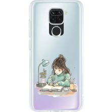 Zeyno Xiaomi Redmi Note 9 Uyumlu Çalışkan Kız  Desenli Silikon Kılıf