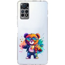 Zeyno Xiaomi Redmi Note 11 Pro 4g Uyumlu Renkli Ayı  Desenli Silikon Kılıf