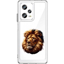 Zeyno Xiaomi Redmi Note 12 Pro 5g Uyumlu Aslan Gücü  Desenli Silikon Kılıf