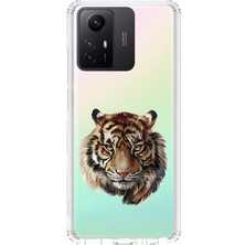 Zeyno Xiaomi Redmi Note 12 S Uyumlu Kaplan Bakışı  Desenli Silikon Kılıf