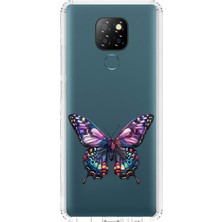 Zeyno General Mobile Gm 20 Uyumlu Renkli Kelebek  Desenli Silikon Kılıf