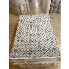 Karmen Halı H01885 Cizgili-Desenli  Salon Halısı ( 160X230) -Açık Gri