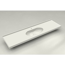 Livabo Fenna 500 x 1800 mm Etajerli Akrilik Banyo Lavabosu