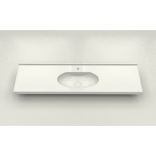 Livabo Fenna 500 x 1800 mm Etajerli Akrilik Banyo Lavabosu