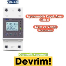 Tomzn Kaçak Akım Koruma Rölesi ve Yüksek Voltaj ve Akım Koruyucu Röle 63A Devrim Niteliğinde Yenilik