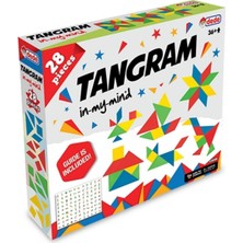 28 Parça,kutulu,tangram Zeka Oyunu,ahşap Tangram,tangram Zeka Geliştirici Oyun