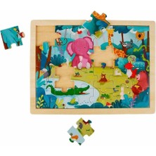 Tekno Trust Orman Hayvanları Ahşap Puzzle 25 Parça