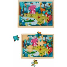 Tekno Trust Orman Hayvanları Ahşap Puzzle 25 Parça