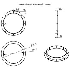 UZMLİGHT Adal Pano Adal 100'LIK 16 cm Banyo ve Tuvalet Aspiratör Havalandırma Fanı