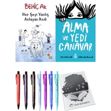 Alma ve Yedi Canavar ve Her Şeyi Yanlış Anlayan Kedi 2'li Set - Kalem