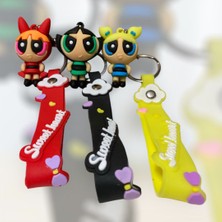 Powerpuff Girls Figürlü 3'lü Anahtarlık & Çanta Süsü Seti