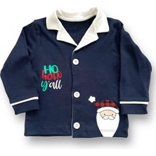 Düğmeli Noel Baba Çocuk Pijama Takımı