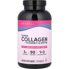 Neocell Neocell, Super Kolajen + Vitamin C & Biotin, 270 Tablet %100 Orj