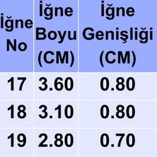 İğnesan Çinekop İğnesi, 0382 Beyaz Düz Uzun Pala 1000 Adet